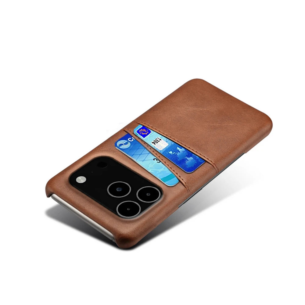 Credit Card Case For iPhone 17 Pro Max 17Air Funda PU Leather Cover For iPhone 17pro Max 17 Air 17promax Capa Coque