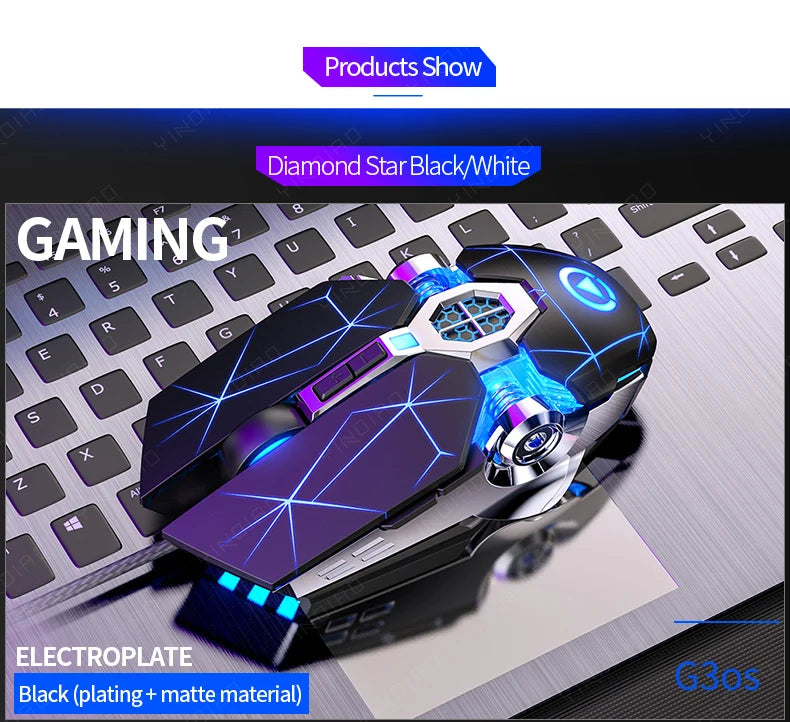 Ergonomic Wired Gaming Mouse RGB Mute Mouse LED Backlit 3200dpi 6 Button USB Mechanical Mause for PC Laptop Computer Gamer