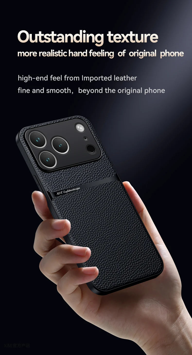 Luxury Shockproof Leather Case Coque For iPhone 17 17 Air 17 Pro Max Plus Magnet Shell Phone Case for  iPhone 17Pro Back Cover