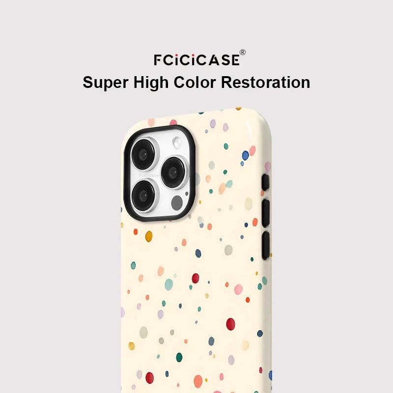 Fcicicase Phone Case For iPhone 17 Air 17 Pro Max Colorful Matte For Magsafe Double-layer Cover For iPhone 17 Pro Magnetic Capa