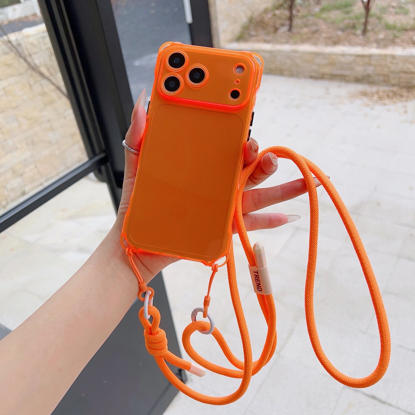 The Simple Adjustable Lanyard Protective Case Is Suitable For Iphone 17 Pro Max Phone Case Air Four-Corner Drop Protective Case