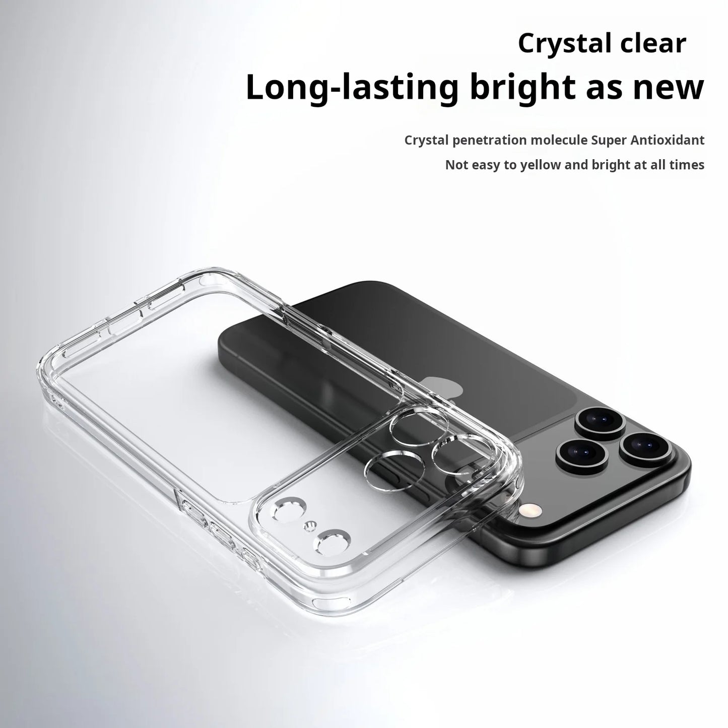 Luxury Hybrid Transparent Shockproof Phone Case For iPhone 17 Pro Max 17 Air 17Pro Max Clear Hard Acrylic Protective Back Cover