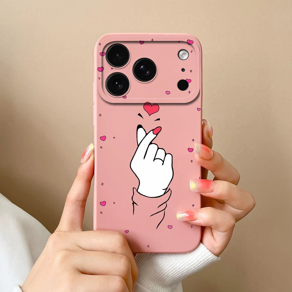 Case For iPhone17 17Air 17Pro 17ProMax Butterfly Love Heart Anti-fall Dustproof Trendy Housing For iPhone 17 Pro Max Funda Coque