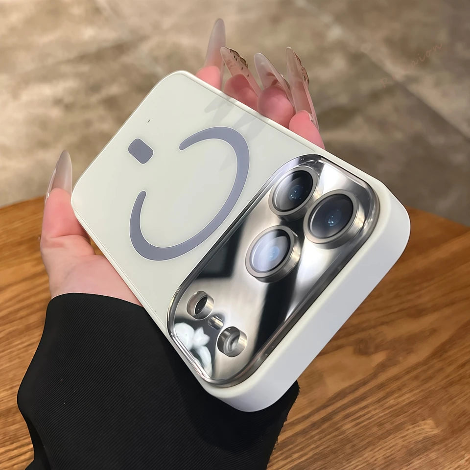 Official Original Magnetic Phone Case For iPhone 17 Air 11 12 13 14 15 16 17 Pro Max Magsafe Big Window Charging Protector Cover