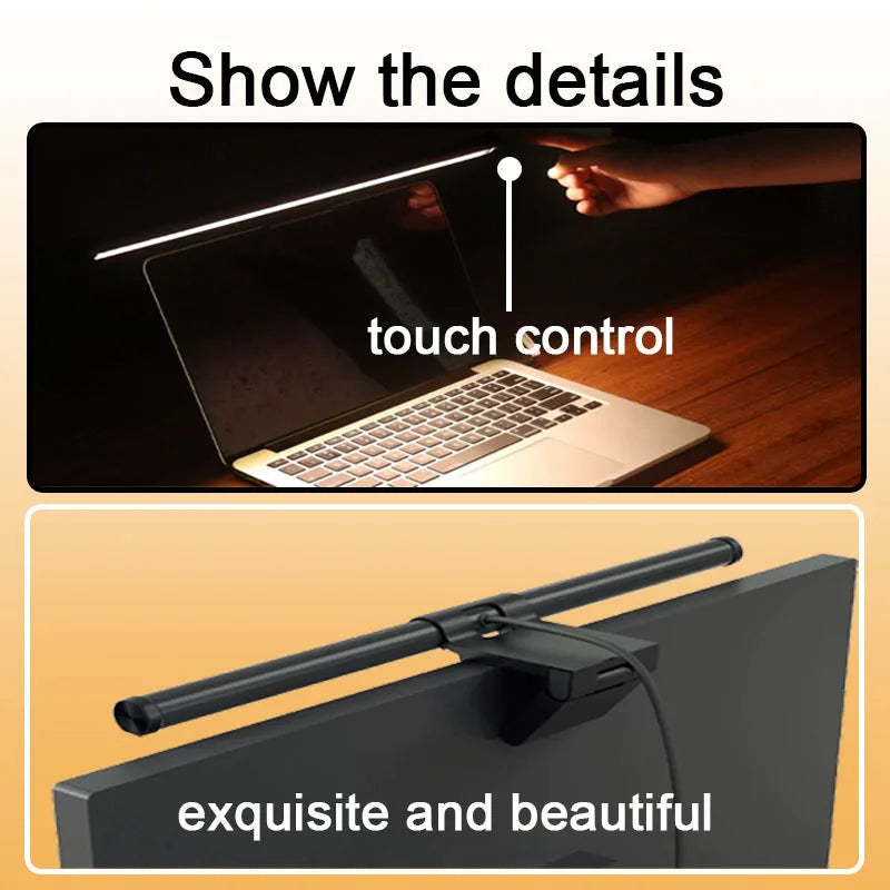 Premium RGB Screen Light Bar, Eye Protection, Stepless Dimming, Laptop Gaming and Office Work