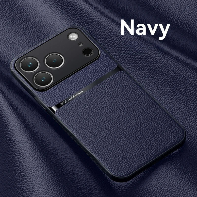 Luxury Shockproof Leather Case Coque For iPhone 17 17 Air 17 Pro Max Plus Magnet Shell Phone Case for  iPhone 17Pro Back Cover