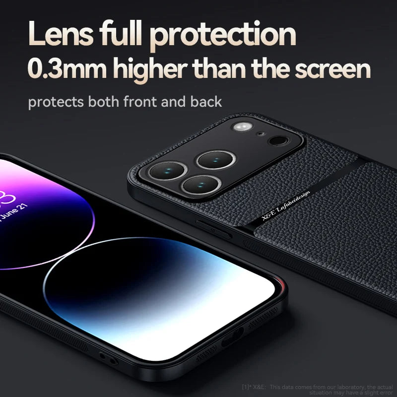 Luxury Shockproof Leather Case Coque For iPhone 17 17 Air 17 Pro Max Plus Magnet Shell Phone Case for  iPhone 17Pro Back Cover