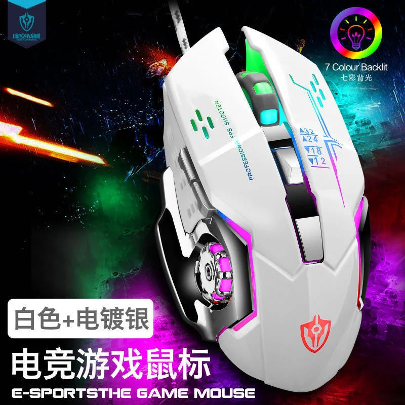 RGB Dual-Mode Wired Mouse 2.4G Wireless Mouse Gaming Mouse Rechargeable Silent Mouse 3600 DPI Adjustable Mouse Mice for Laptop