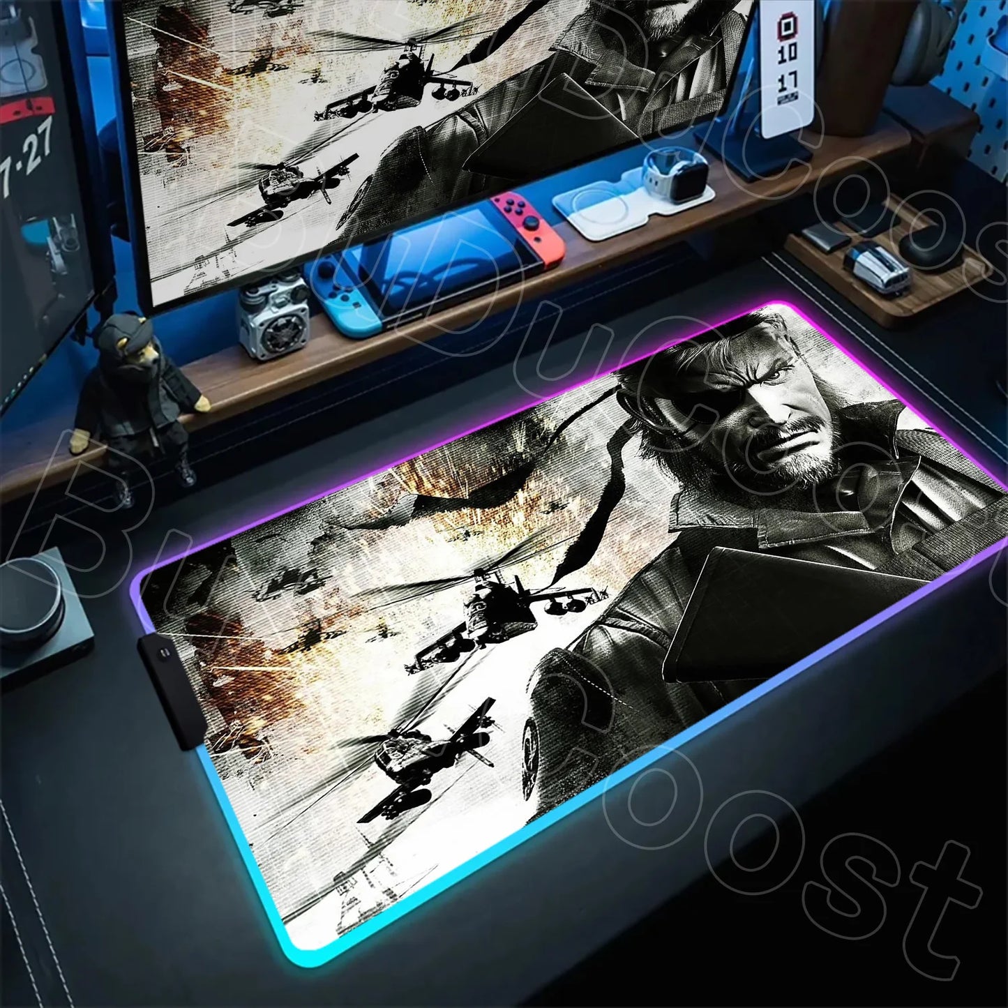 RGB Mouse Pad Metal Gear Solid Mousepad 1200×600mm Computer Keyboard Accessories Non-slip Mat Mice Pad Laptop PC Gaming Desk Mat