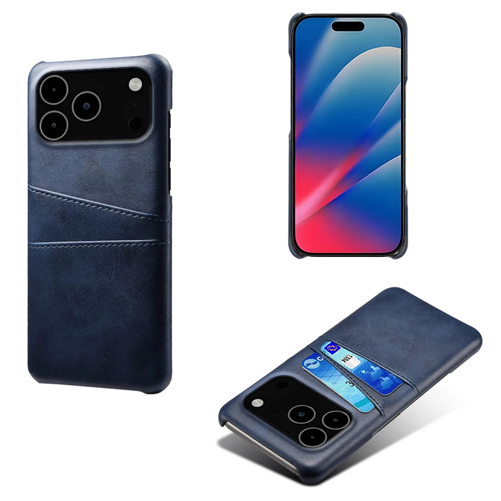 Credit Card Case For iPhone 17 Pro Max 17Air Funda PU Leather Cover For iPhone 17pro Max 17 Air 17promax Capa Coque