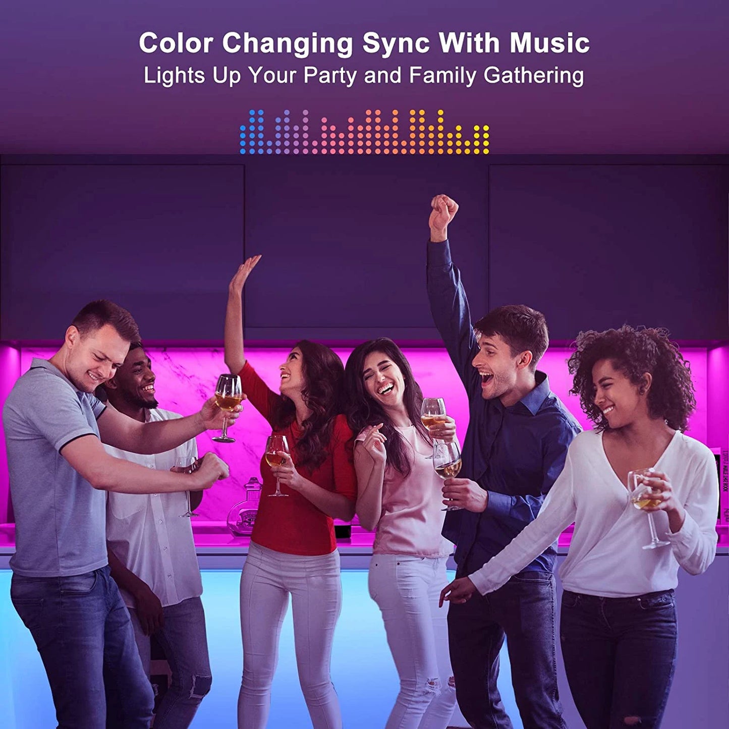 RGB Led TV Lights Led for TV RGB LED Strip Lights Tape Flexible Ribbon for TV Backlight Room Gaming Party Decoration