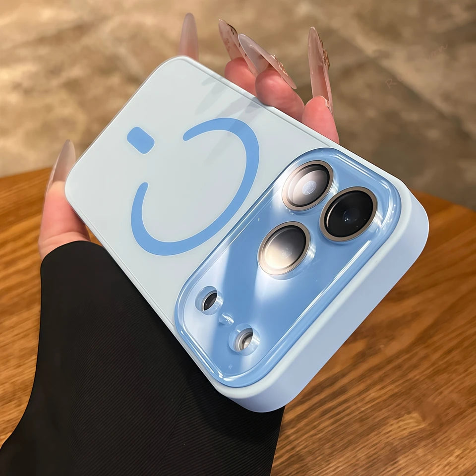 Official Original Magnetic Phone Case For iPhone 17 Air 11 12 13 14 15 16 17 Pro Max Magsafe Big Window Charging Protector Cover