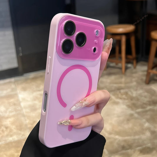 Official Original Magnetic Phone Case For iPhone 17 Air 11 12 13 14 15 16 17 Pro Max Magsafe Big Window Charging Protector Cover