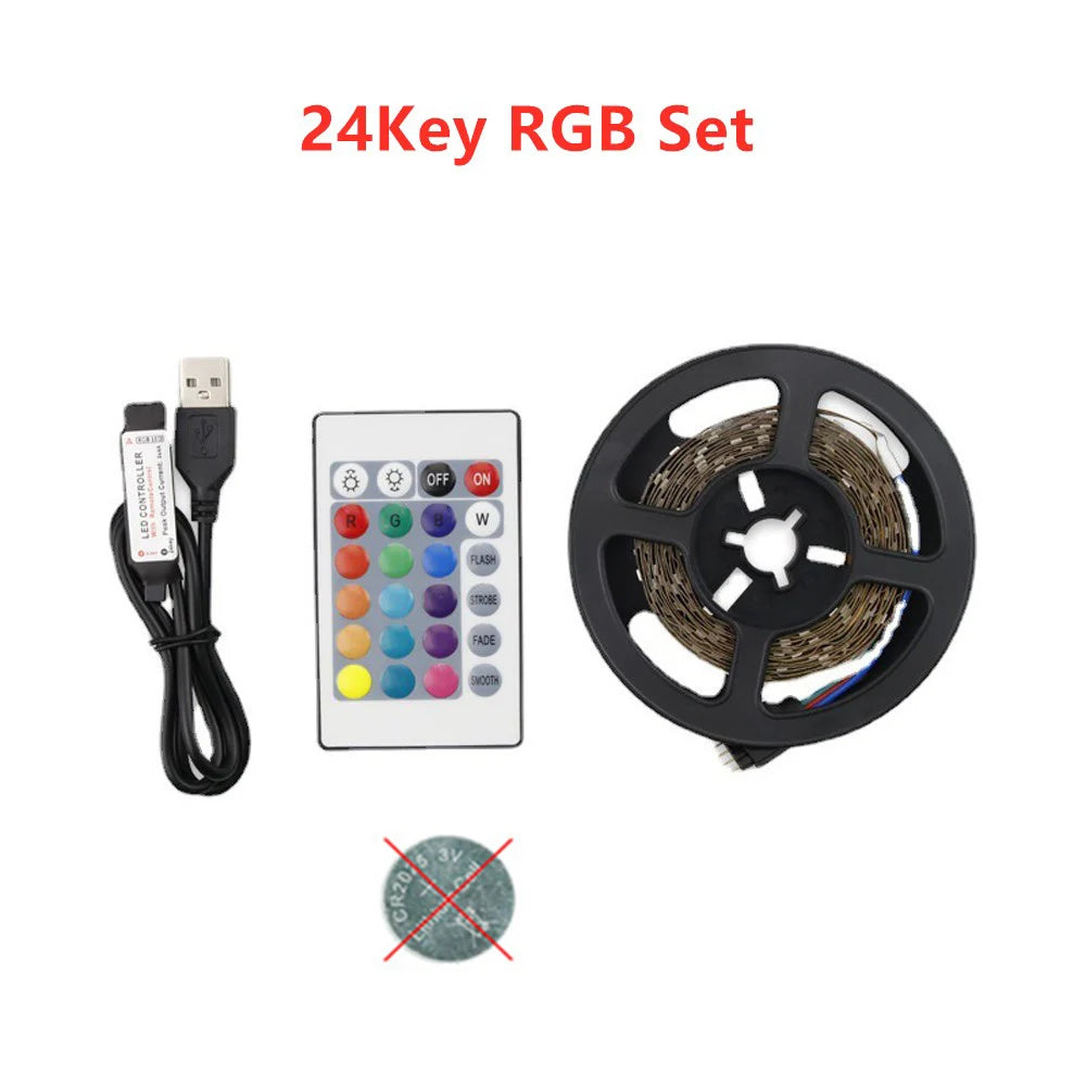 RGB PC LED TV USB Light Strip Backlight 2835 0.5m- 5m Warm White RGB 5 V Volt Led Strip Lights For Gaming Living Room Decoration