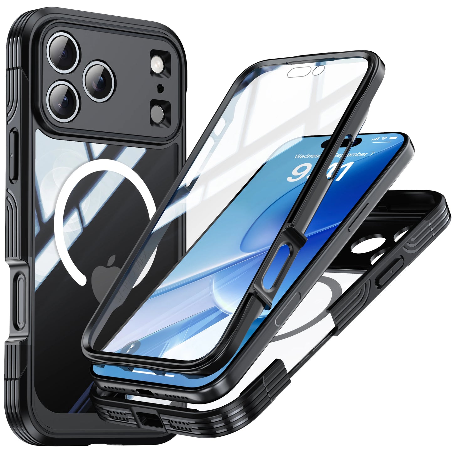 Brand new color magnetic shockproof and dustproof transparent phone case - Compatible with iPhone 17/17 Air/17 Pro/17 Pro Max