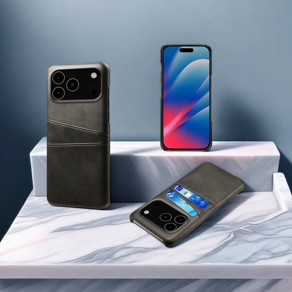 Credit Card Case For iPhone 17 Pro Max 17Air Funda PU Leather Cover For iPhone 17pro Max 17 Air 17promax Capa Coque