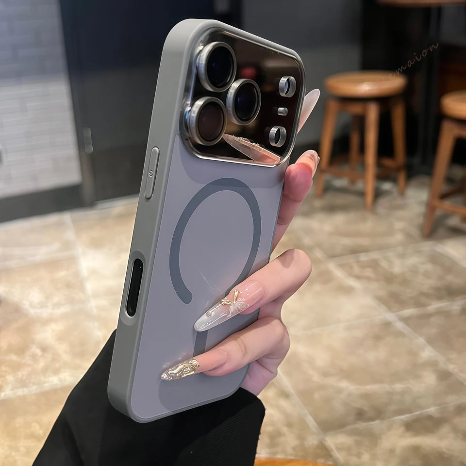 Official Original Magnetic Phone Case For iPhone 17 Air 11 12 13 14 15 16 17 Pro Max Magsafe Big Window Charging Protector Cover