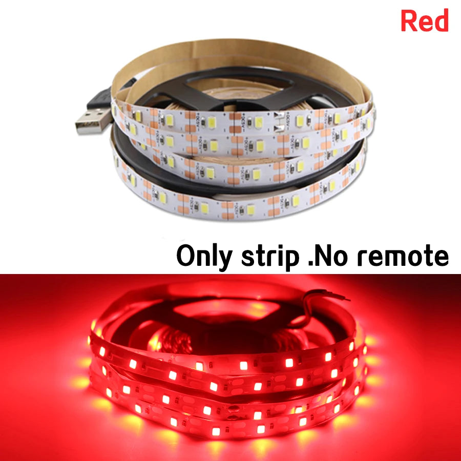 RGB PC LED TV USB Light Strip Backlight 2835 0.5m- 5m Warm White RGB 5 V Volt Led Strip Lights For Gaming Living Room Decoration