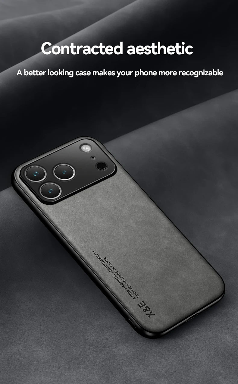 Luxury Shockproof Case For iPhone 17 Pro Max Protective Cover Magnetic Car Holder Phone Coque Fundas For iPhone 17 Air 17Pro