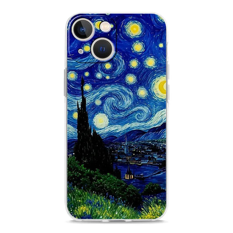 Phone Case For iPhone 17 Cases iPhone Air 16 15 12 13 14 Pro Max 15 Plus 16Pro iPhone11 Cover Garden Paint Art Vincent van Gogh