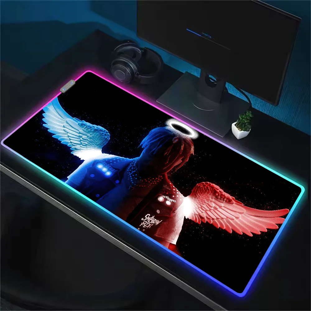 Rapper Juice WRLD Legends Never Die For Rgb Mouse Pad Xxl Steelserie Laptop Mat Gaming Mousepad Backlit Keyboard Girl Table Pads