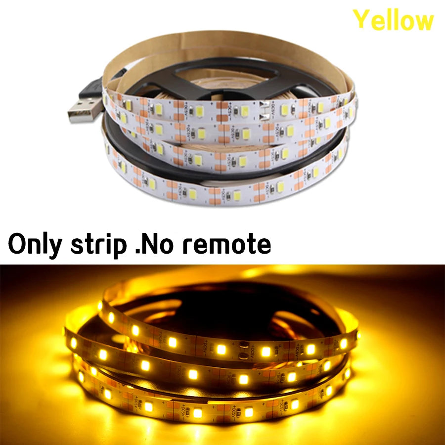 RGB PC LED TV USB Light Strip Backlight 2835 0.5m- 5m Warm White RGB 5 V Volt Led Strip Lights For Gaming Living Room Decoration