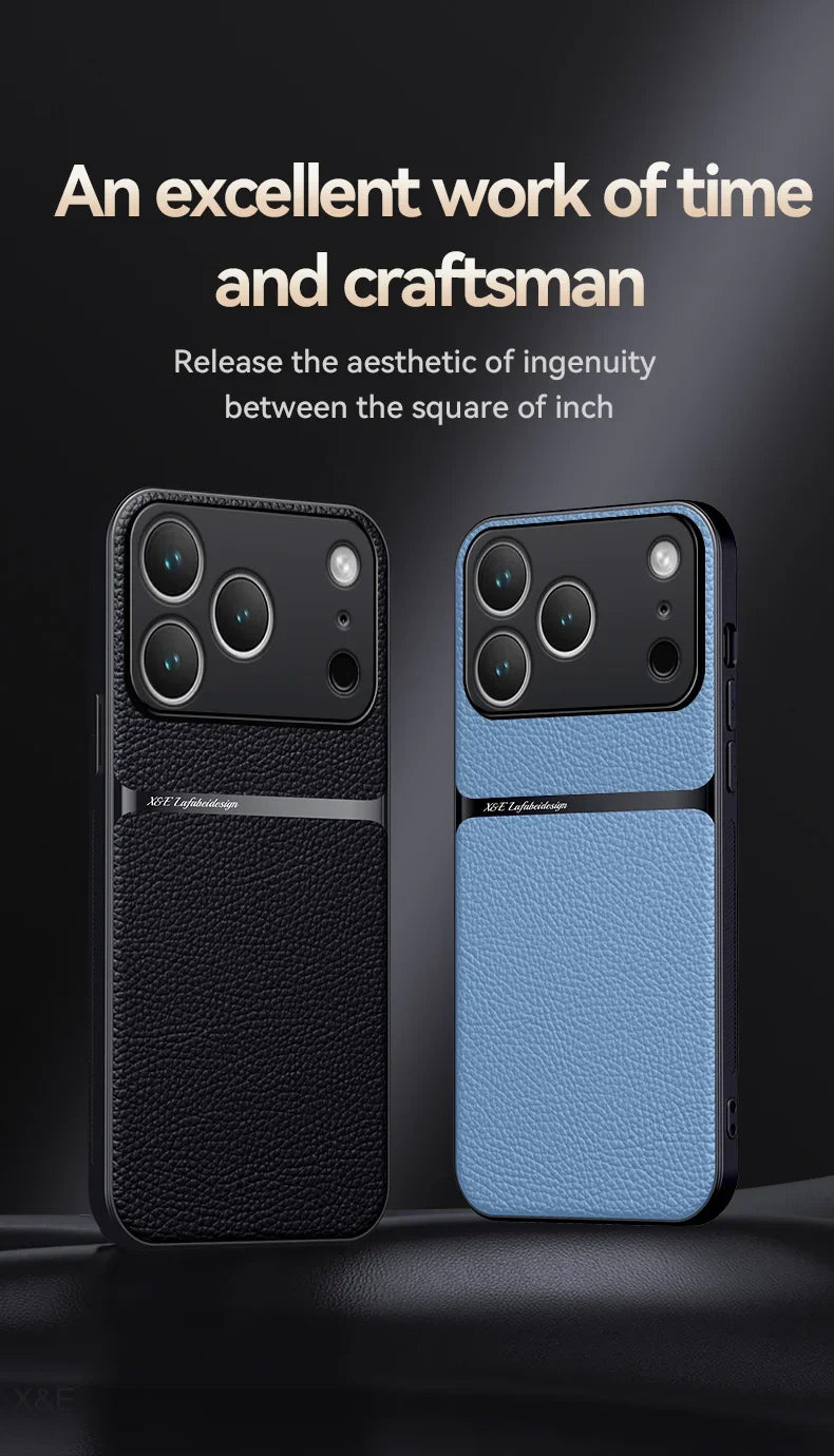Luxury Shockproof Leather Case Coque For iPhone 17 17 Air 17 Pro Max Plus Magnet Shell Phone Case for  iPhone 17Pro Back Cover