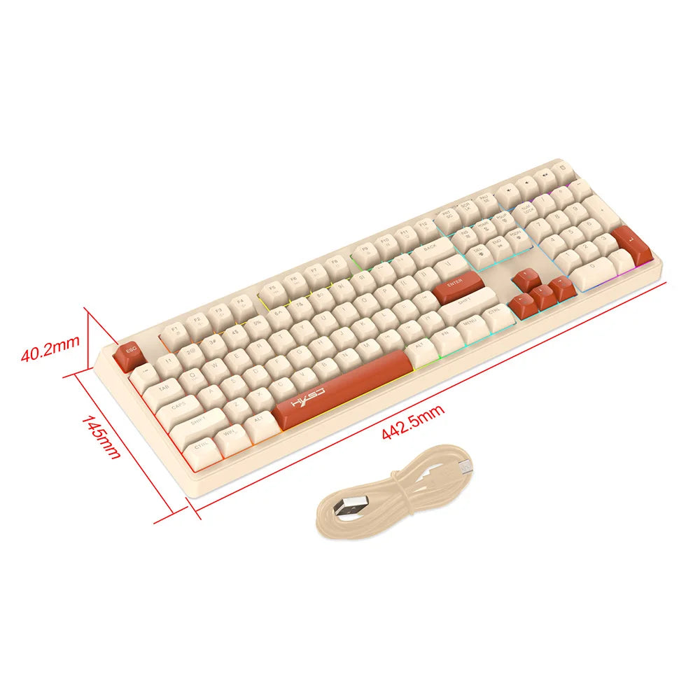 RGB Backlight Gaming Keyboard 108 Keys Adjustable USB Wired Keyboard for Windows Computer Laptops Desktop Dropshipping Wholesale