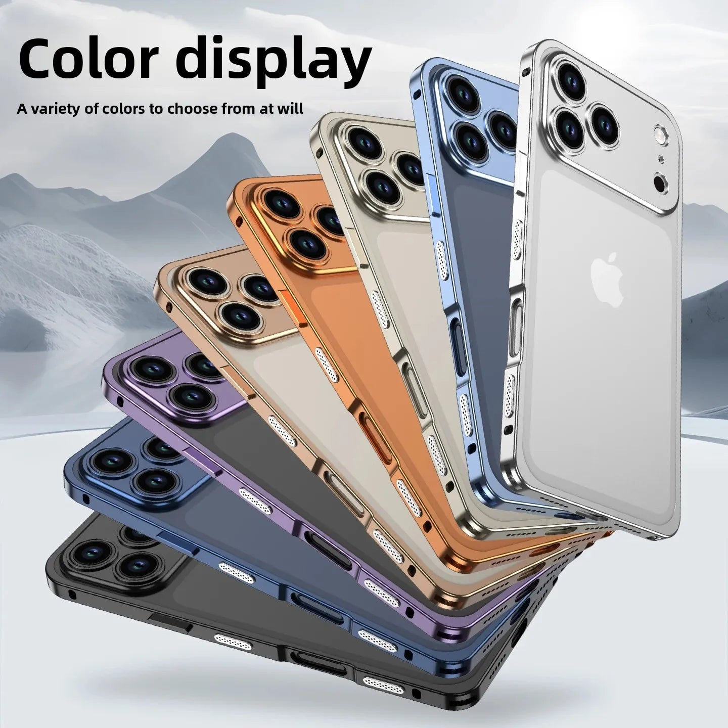 Luxury Original Colour Rugged Aluminum Alloy Slim Frame Case For IPhone 17 Pro Max 17 Air 17Pro Heat Dissipation Anti-Drop Cover