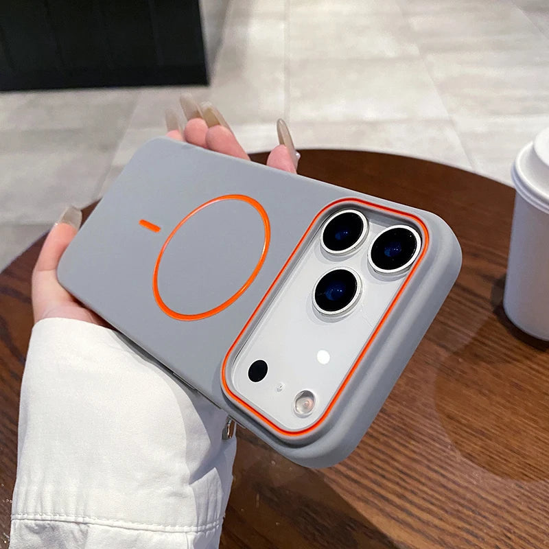 For Magsafe Magnetic Wireless Charging Luxury Solid Color Matte TPU Bumper Phone Case For iPhone 17 Pro Max/17/17 Pro Air Cover