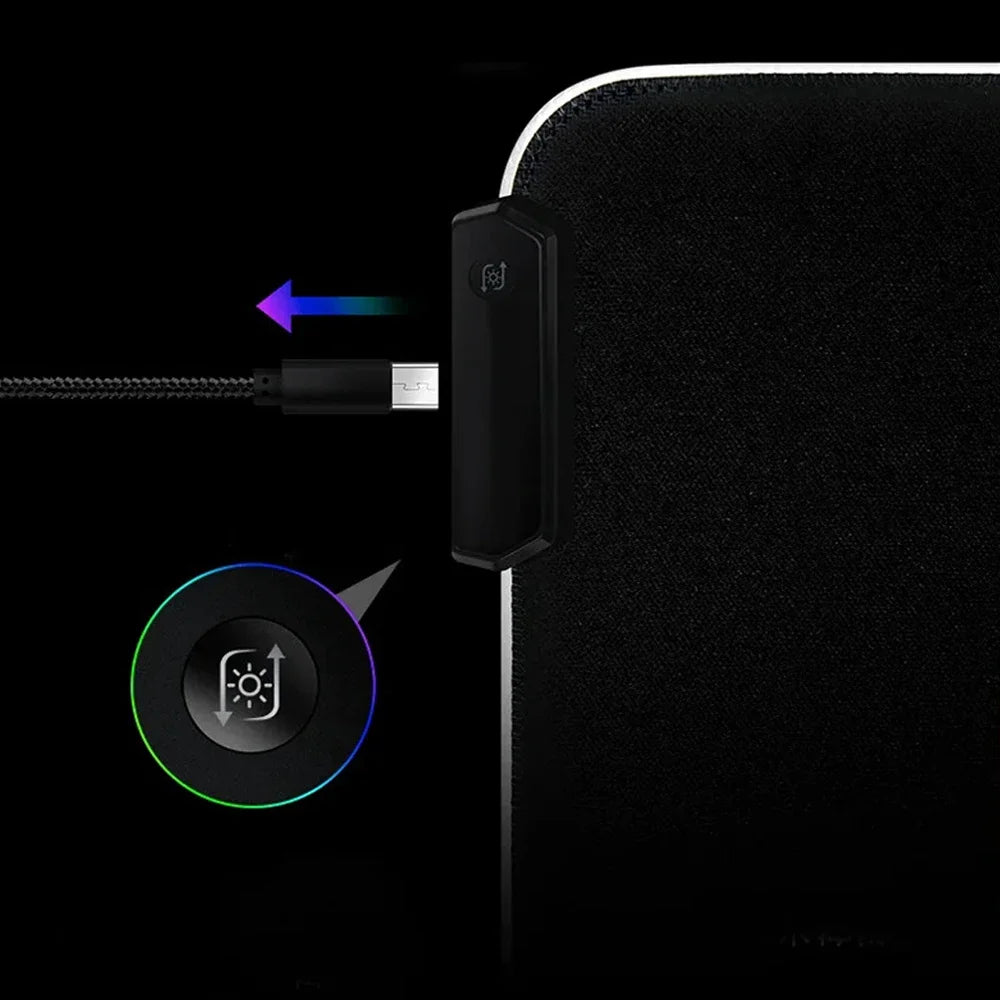 RGB Luminous ASUS Large PC Gaming Mouse Pad Black-green Desk Accessories LED XXL ROG Keyboard Extended Pads Backlight Cool Mats