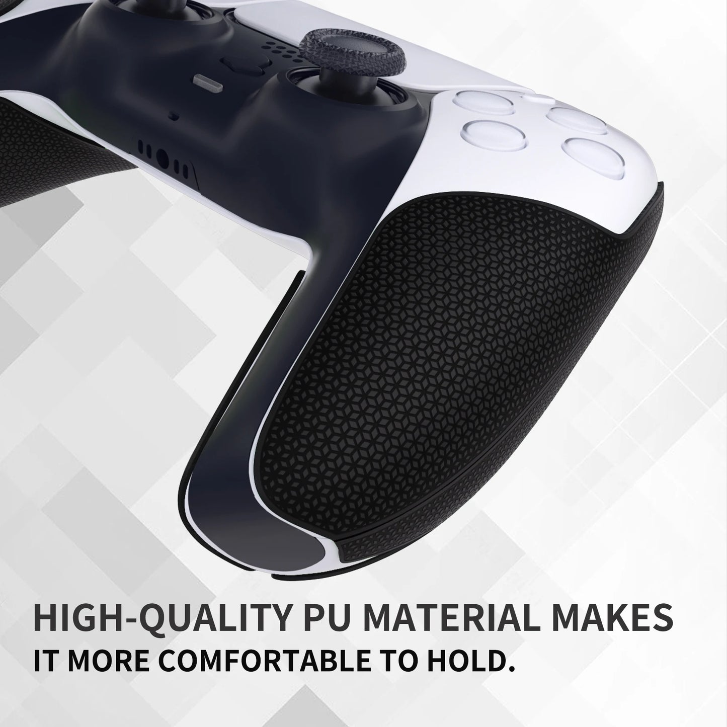 PlayVital Split Design Anti-Skid Soft Hexagonal Diamond Textures Sweat-Absorbent Premium Grip for ps5 Wireless Controller