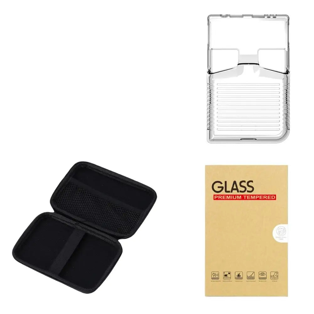 Game Console Storage Accessories for Anbernic for RG35XX Pro Storage Bag Protective Case Screen Protector Handheld Console Kit