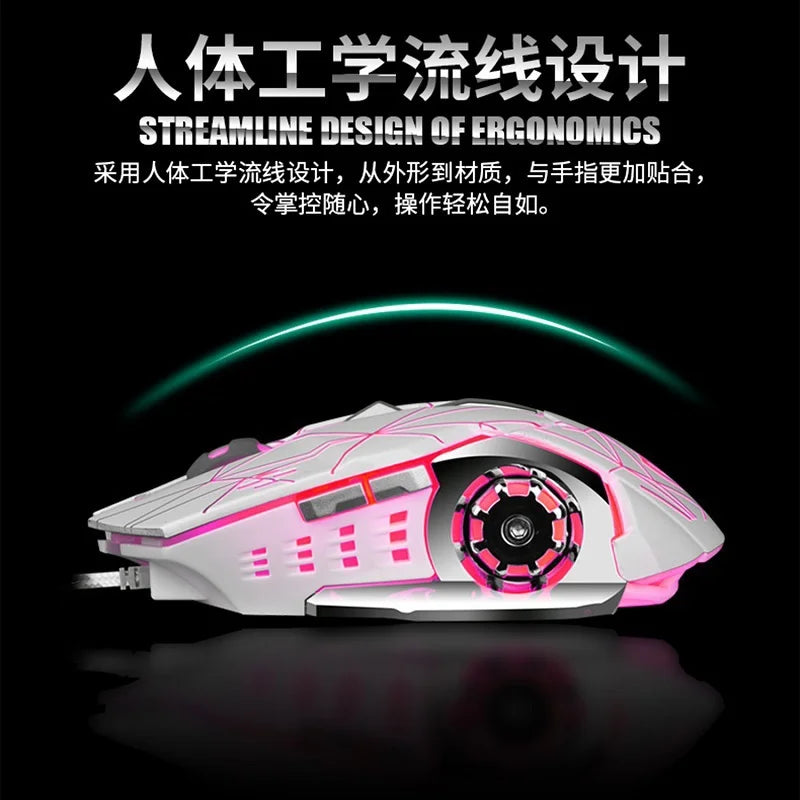 RGB Dual-Mode Wired Mouse 2.4G Wireless Mouse Gaming Mouse Rechargeable Silent Mouse 3600 DPI Adjustable Mouse Mice for Laptop