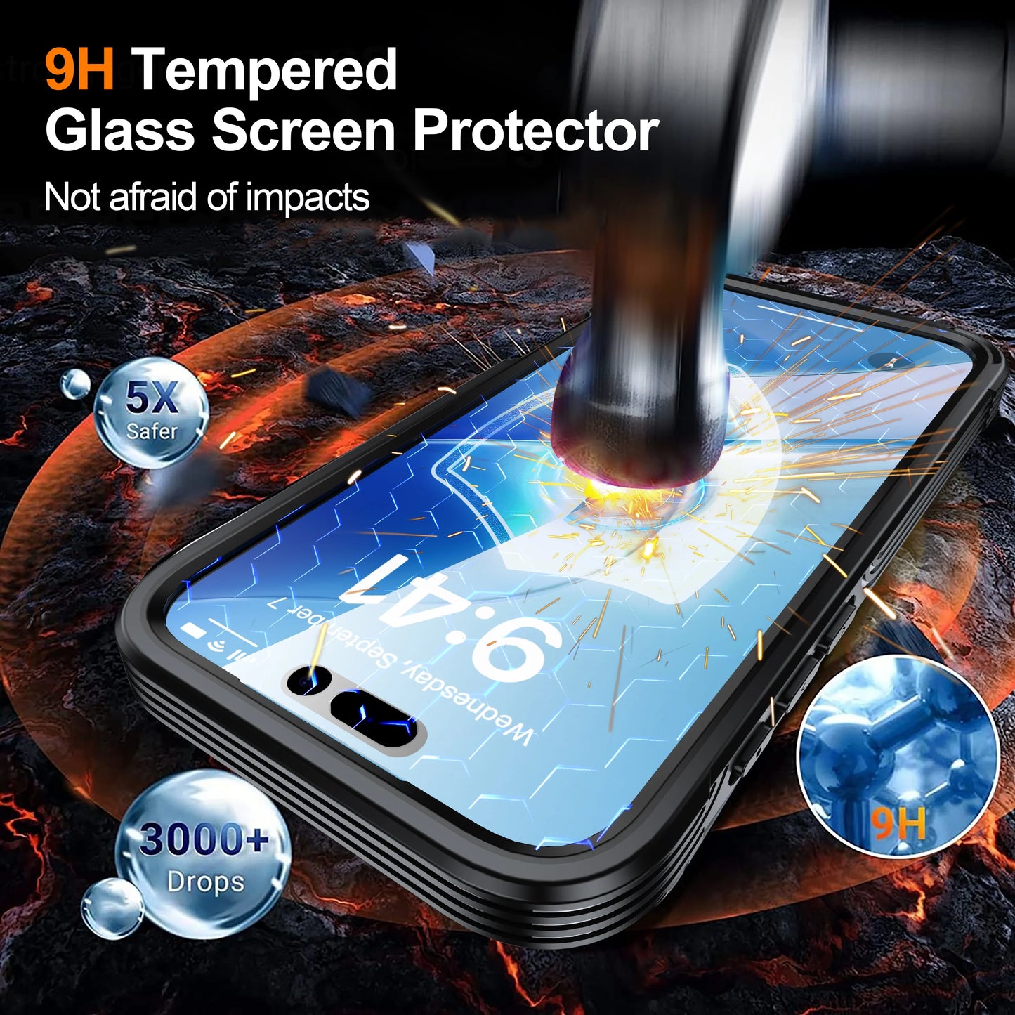 Brand new color magnetic shockproof and dustproof transparent phone case - Compatible with iPhone 17/17 Air/17 Pro/17 Pro Max