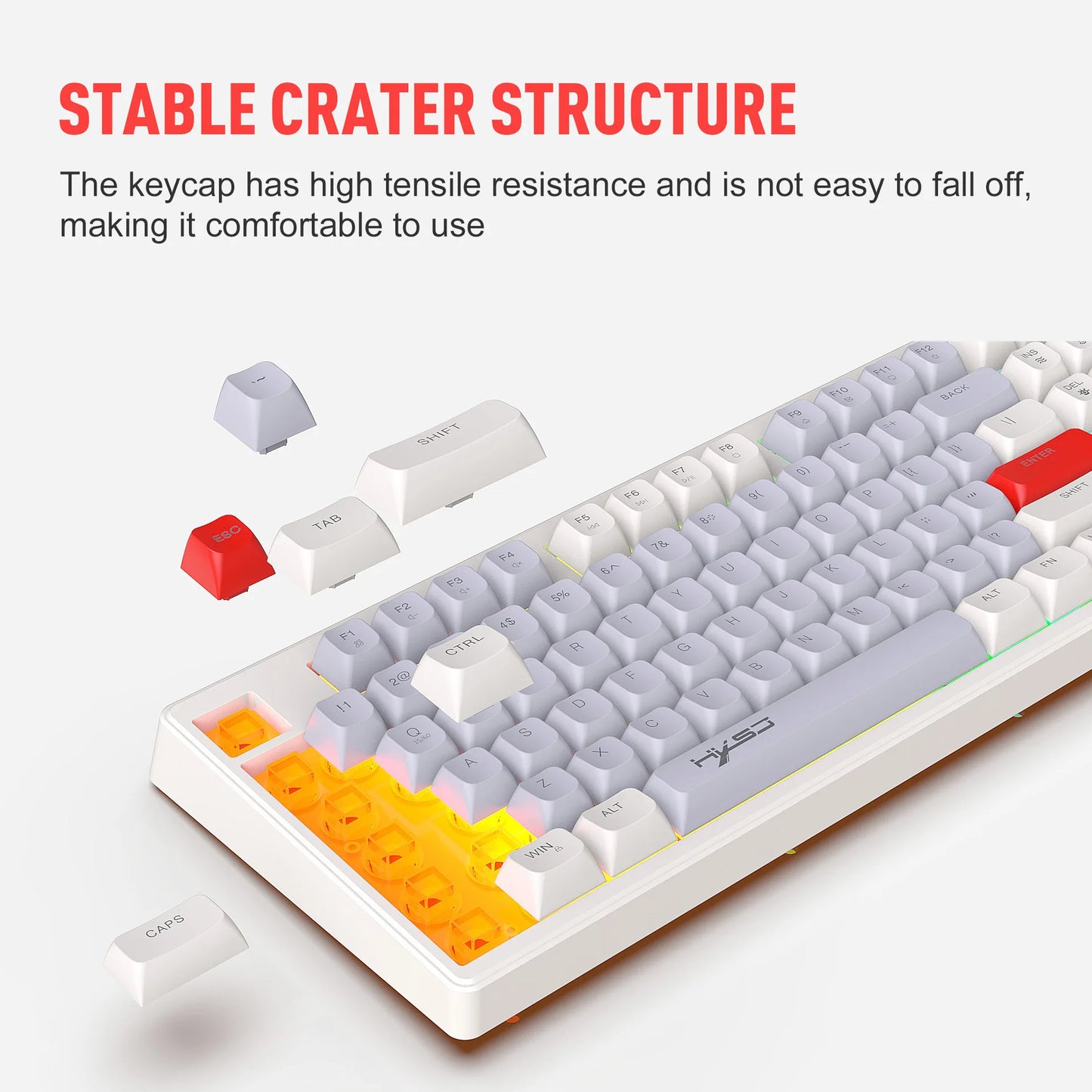 RGB Backlight Gaming Keyboard 108 Keys Adjustable USB Wired Keyboard for Windows Computer Laptops Desktop Dropshipping Wholesale