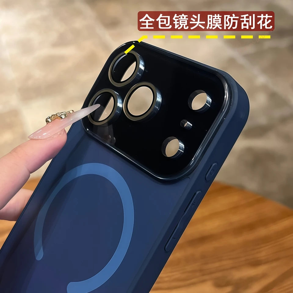 Official Original Magnetic Phone Case For iPhone 17 Air 11 12 13 14 15 16 17 Pro Max Magsafe Big Window Charging Protector Cover