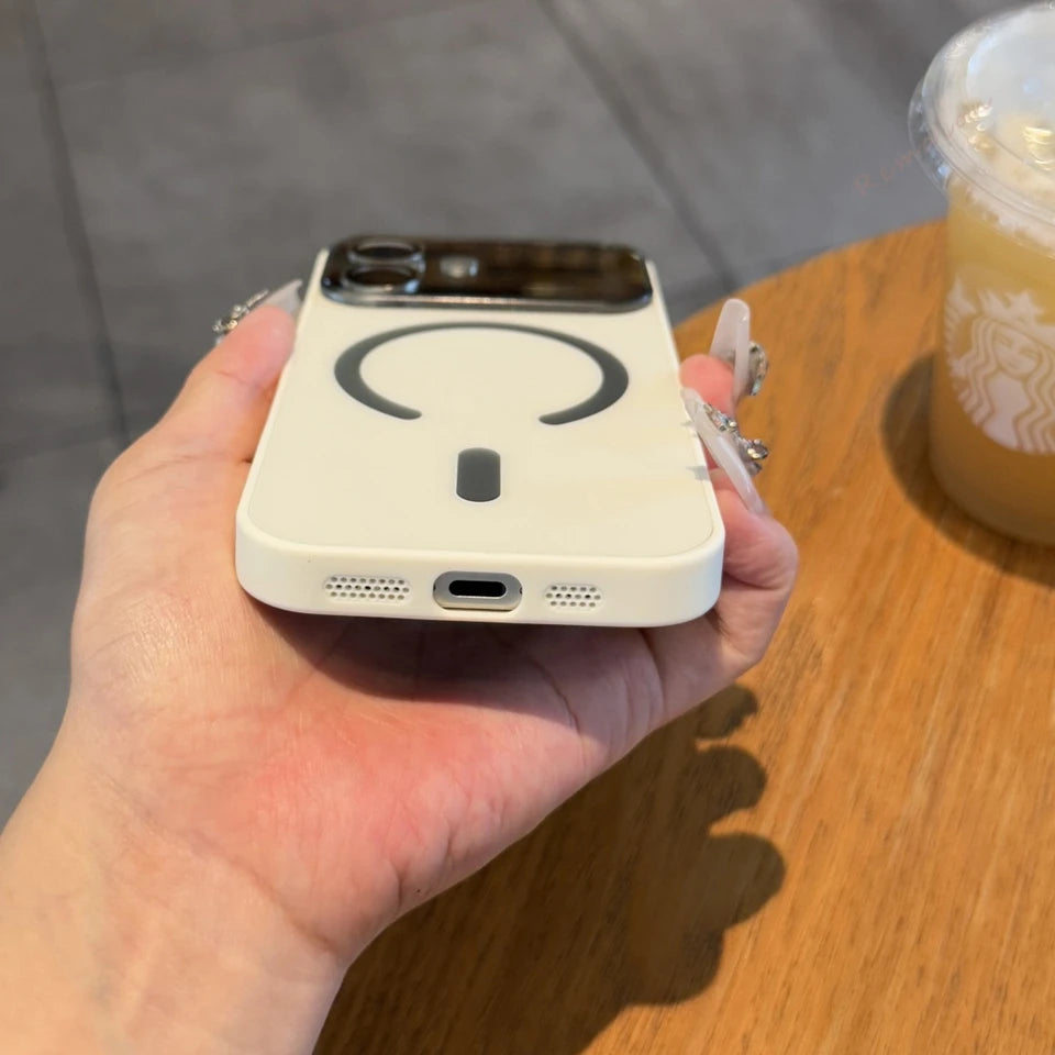 Official Original Magnetic Phone Case For iPhone 17 Air 11 12 13 14 15 16 17 Pro Max Magsafe Big Window Charging Protector Cover