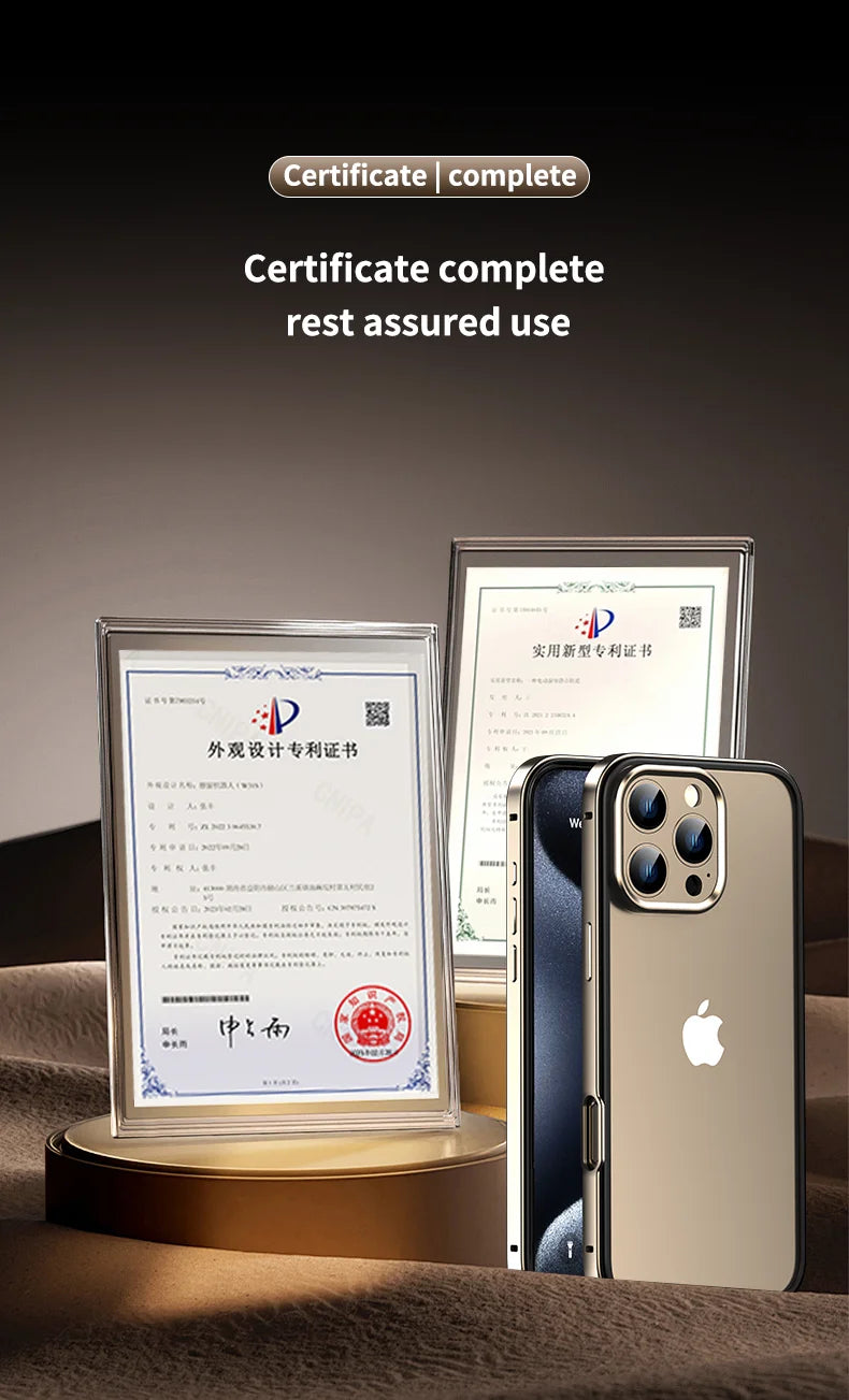 Camera Protection + Hybrid Silicone Frame Aluminum Metal Phone Case For iPhone 17 16 15 Pro Max 14 13 Better Heat Bumper