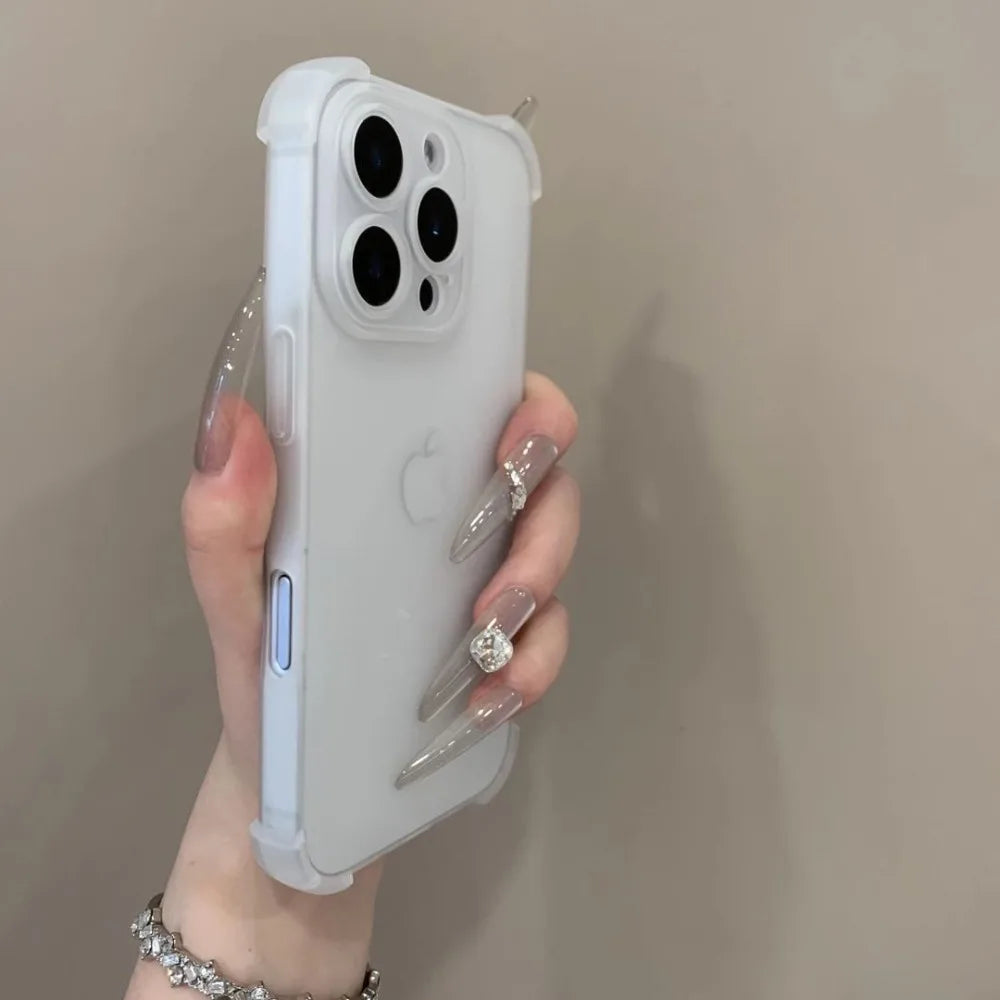 Matte Shockproof Case For iPhone 17 Air 17 Pro 16 15 14 13 12 11 Pro Max 7 8 Plus Transparent Camera Protection Ultra Thin Cover