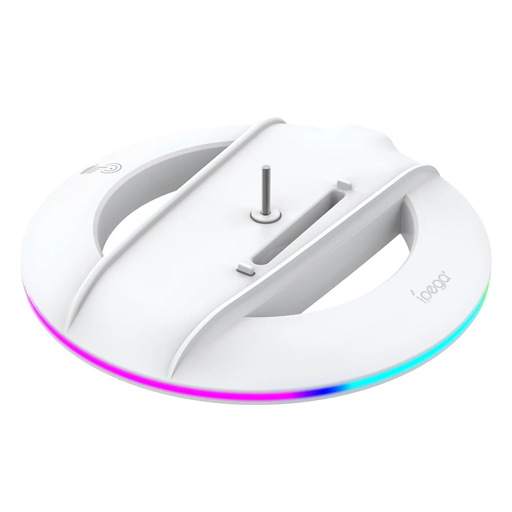 RGB Vertical Stand with Anti-Slip Pad Game Console Base Stable for PS5 Slim Console for PS5 Slim Disc/Digital Version