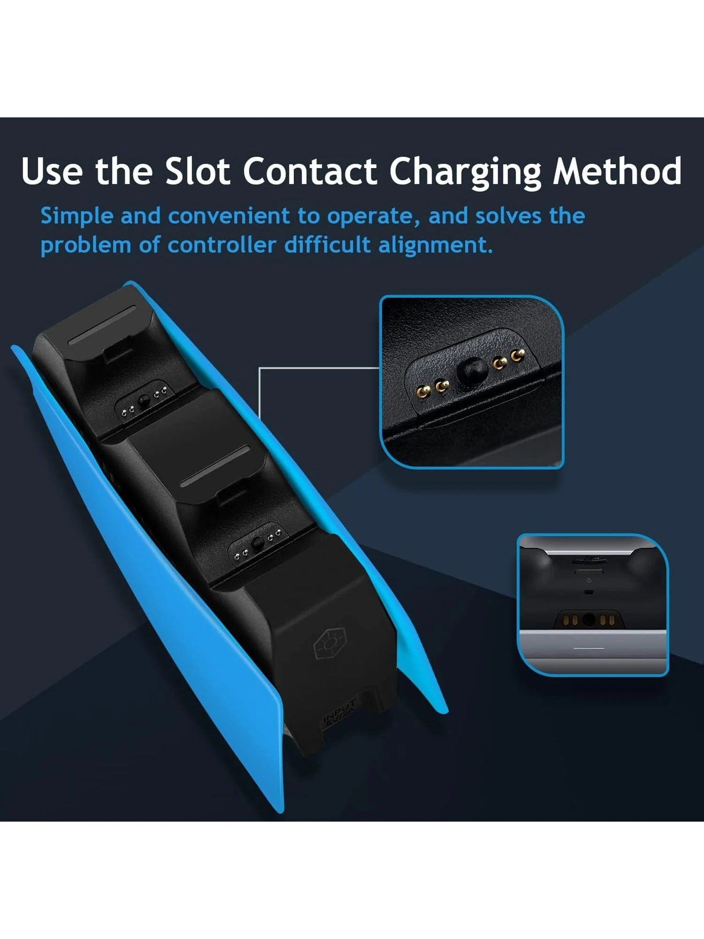Game Wireless Charging Station for PS5 with Dual Fast Charger Dock and LED Charging Indicators