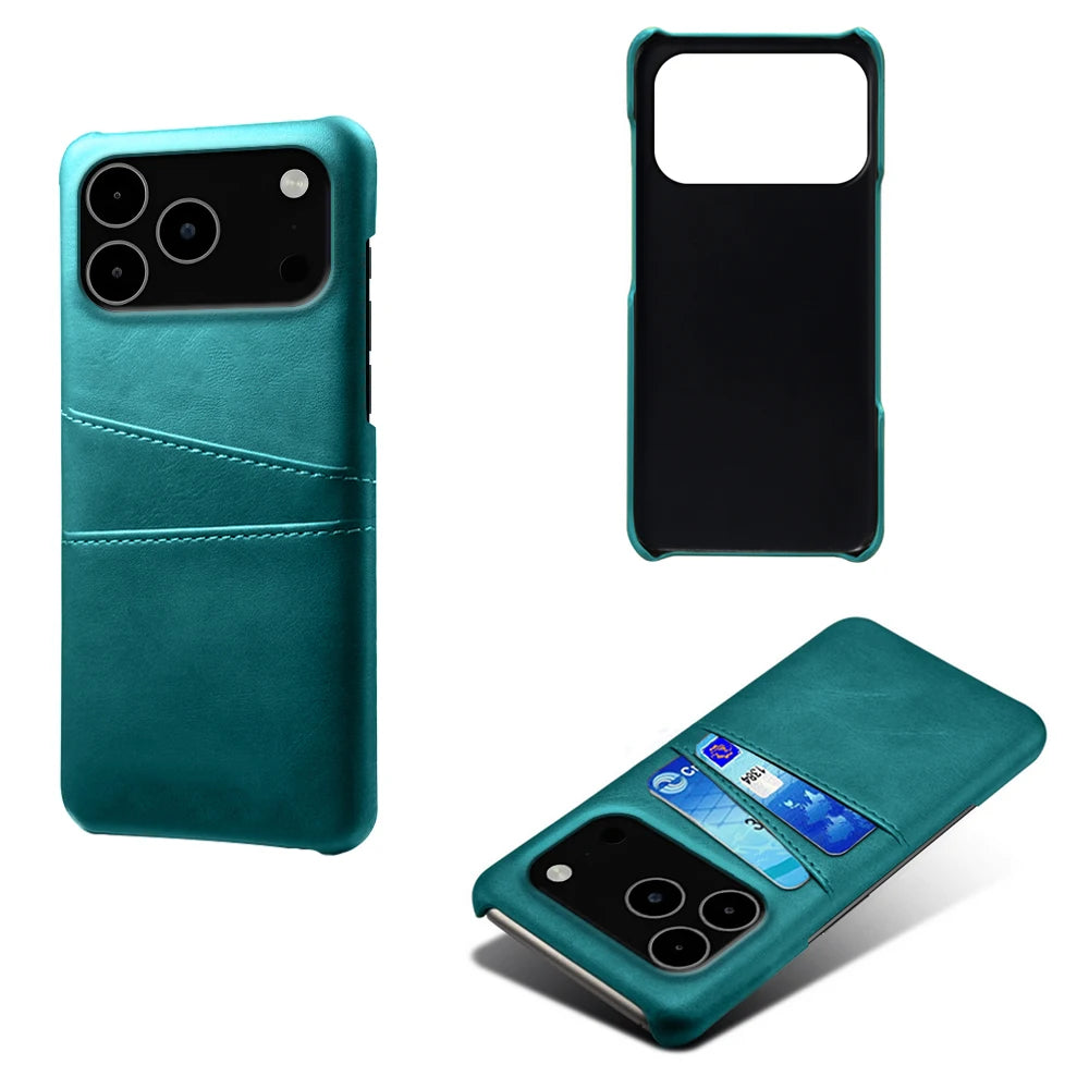 Credit Card Case For iPhone 17 Pro Max 17Air Funda PU Leather Cover For iPhone 17pro Max 17 Air 17promax Capa Coque