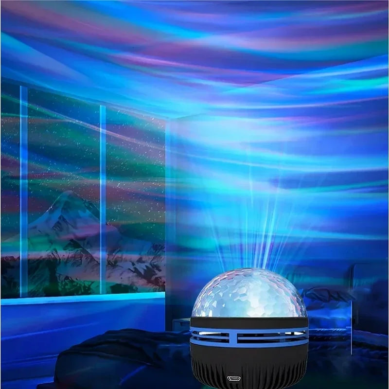 LED Starry Night Sky Projector Aurora USB Remote Control RGB Galaxy Light 7 Modes for Home Bedroom Game Room Party Decoration