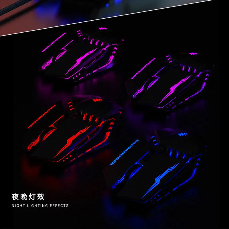 RGB Dual-Mode Wired Mouse 2.4G Wireless Mouse Gaming Mouse Rechargeable Silent Mouse 3600 DPI Adjustable Mouse Mice for Laptop