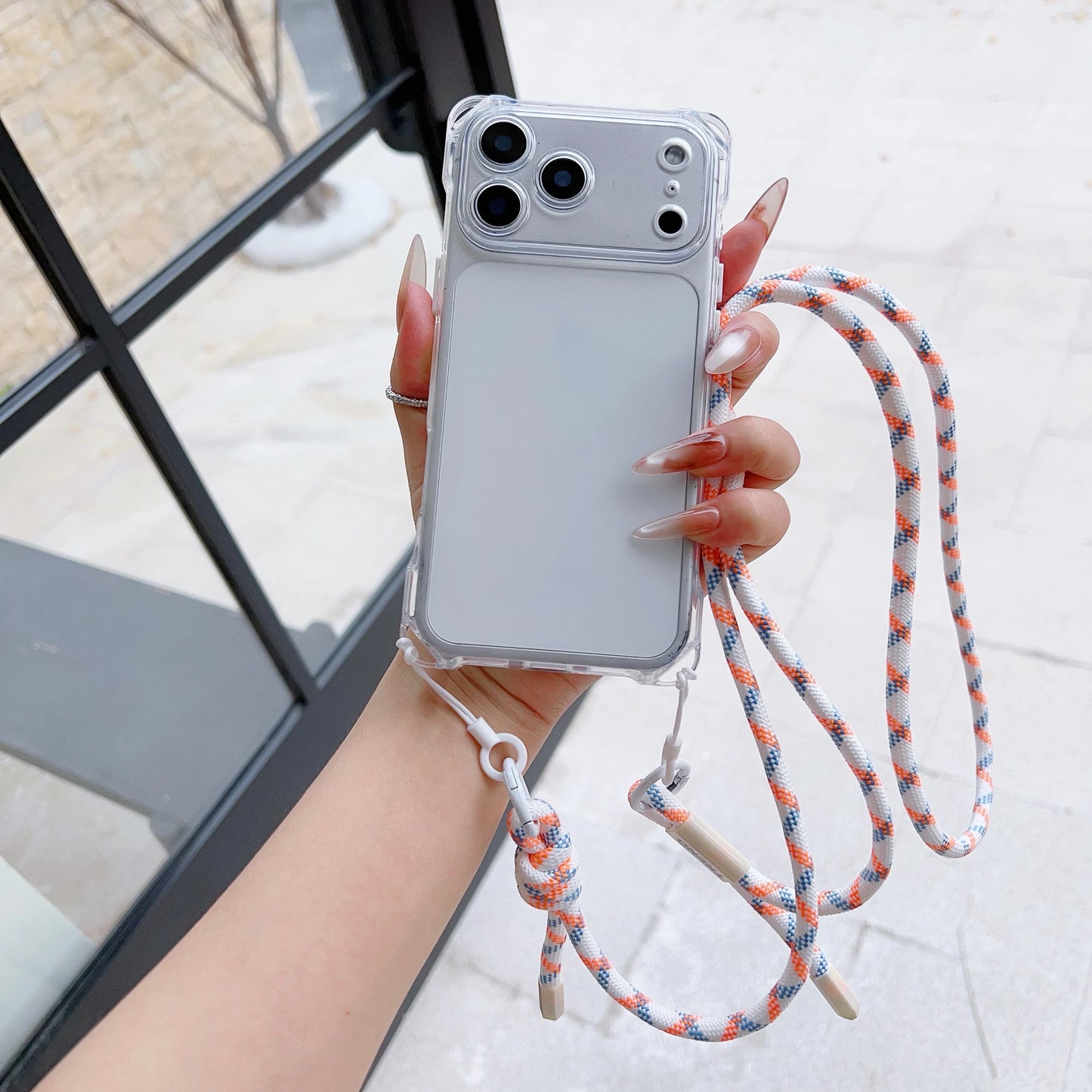 The Simple Adjustable Lanyard Protective Case Is Suitable For Iphone 17 Pro Max Phone Case Air Four-Corner Drop Protective Case