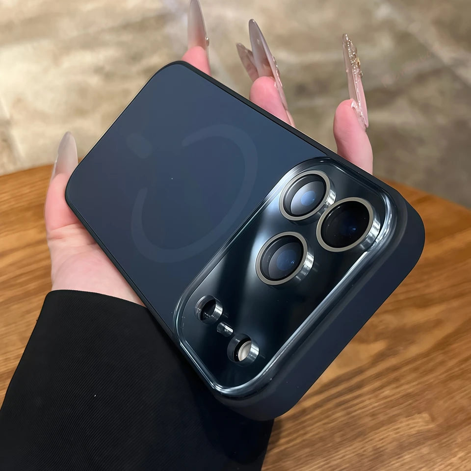 Official Original Magnetic Phone Case For iPhone 17 Air 11 12 13 14 15 16 17 Pro Max Magsafe Big Window Charging Protector Cover