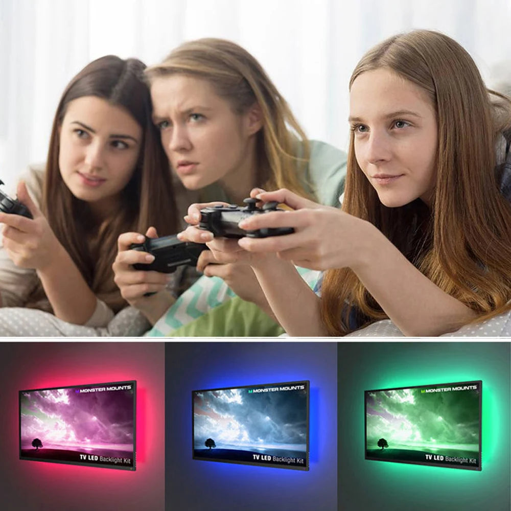 RGB PC LED TV USB Light Strip Backlight 2835 0.5m- 5m Warm White RGB 5 V Volt Led Strip Lights For Gaming Living Room Decoration