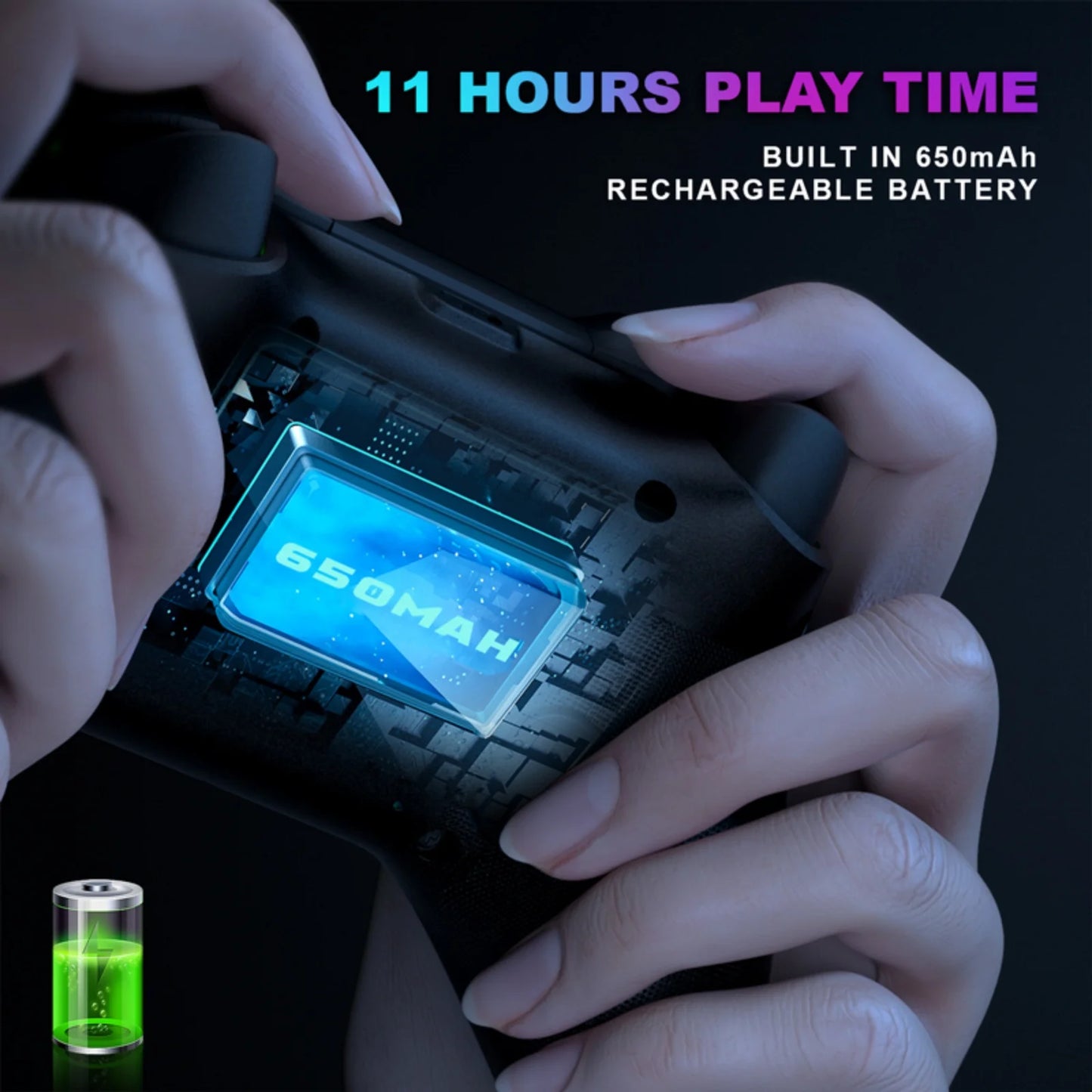 RGB Wireless Game Controller for Xbox One/X/S/Series X/S/PC Gamepad Gaming Joystick W/ LED Turbo Macro Function 3.5mm Audio Jack