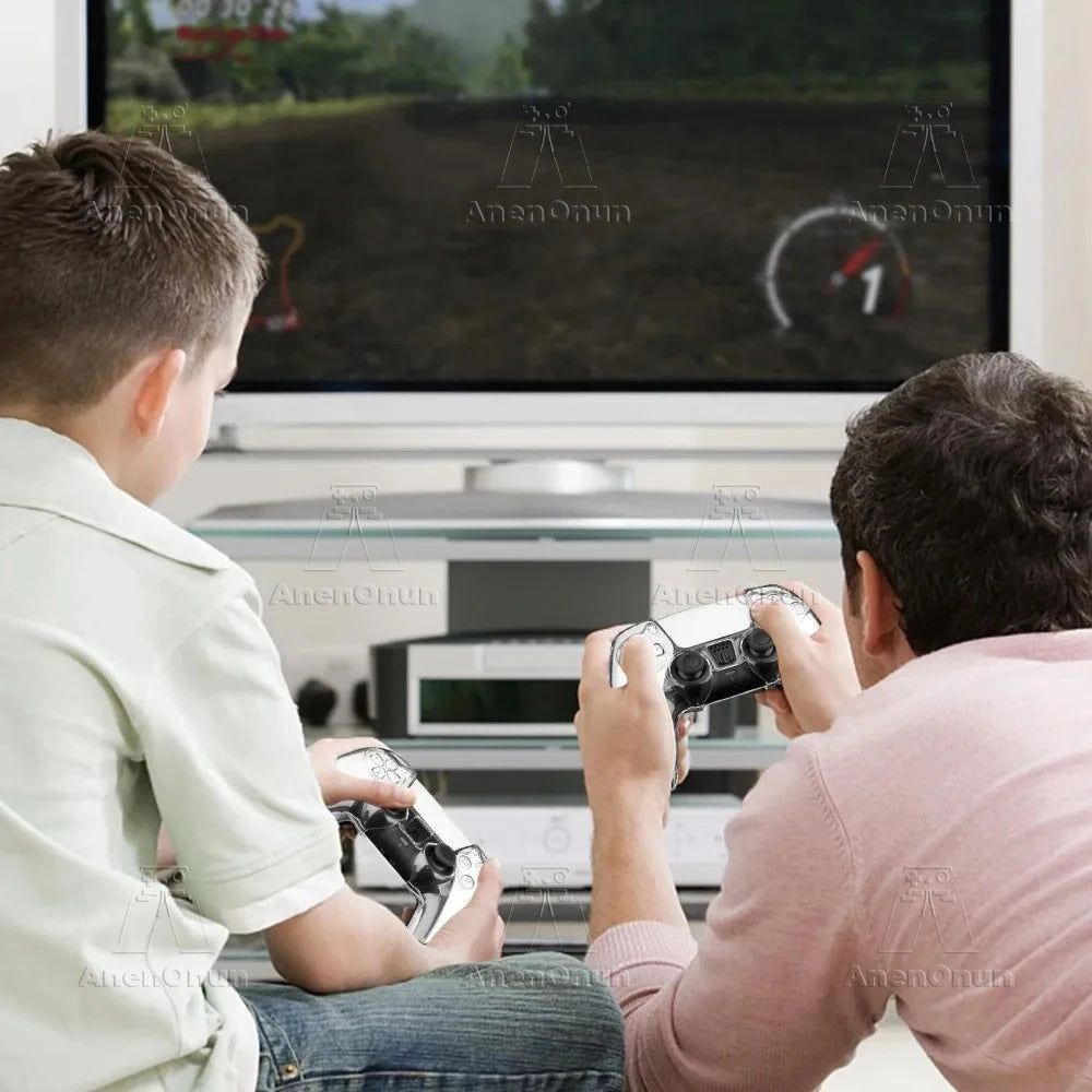 PS5 Controller Full Fit Protective Case Anti-fall Anti-scratch Anti-slip Transparent Hard Shell Ultra Clear Gamepad Cover Skin